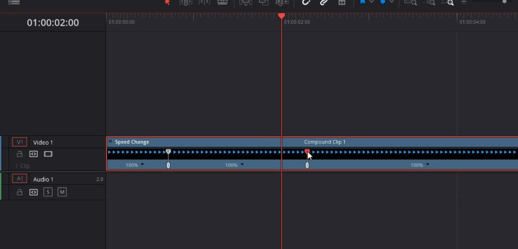 move speed point in davinci resolve