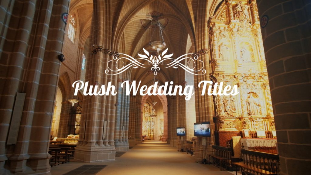 JRTV Plush Wedding Titles