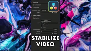 Stabilize video in DaVinci Resolve