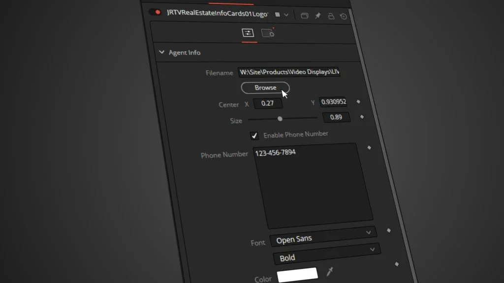 real estate titles for davinci resolve