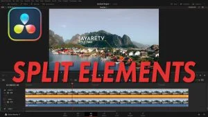 Split elements for color in DaVinci Resolve