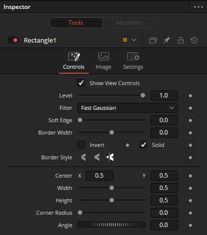 rectangle mask node in fusion