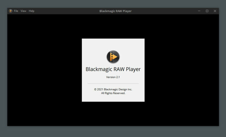 Blackmagic RAW Player version 2.1