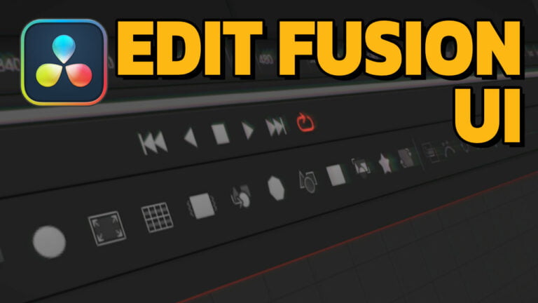 Custom Fusion Toolbar DaVinci Resolve 18