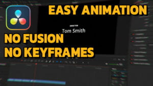Create simple professional animated credits in DaVinci Resolve