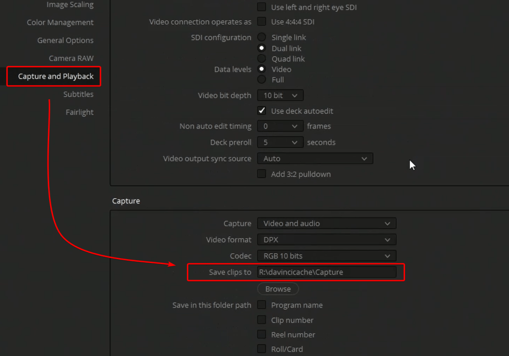 davinci resolve settings