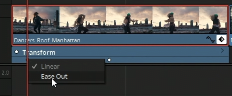 ease keyframes in davinci resolve