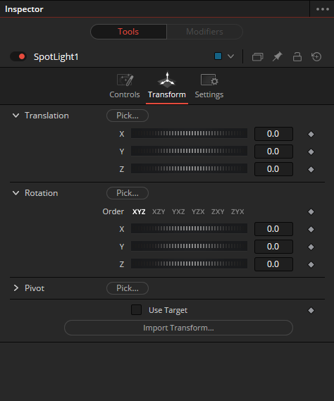 light node transform