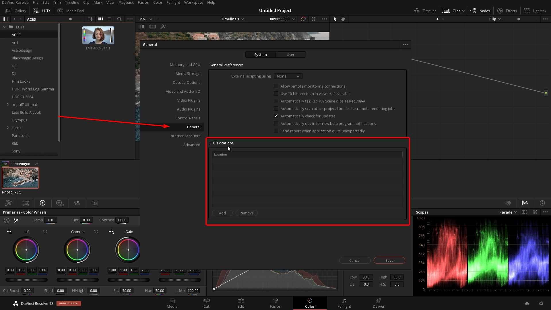 How to install LUTs in DaVinci Resolve JayAreTV