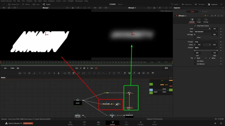 blur drop shadow in fusion