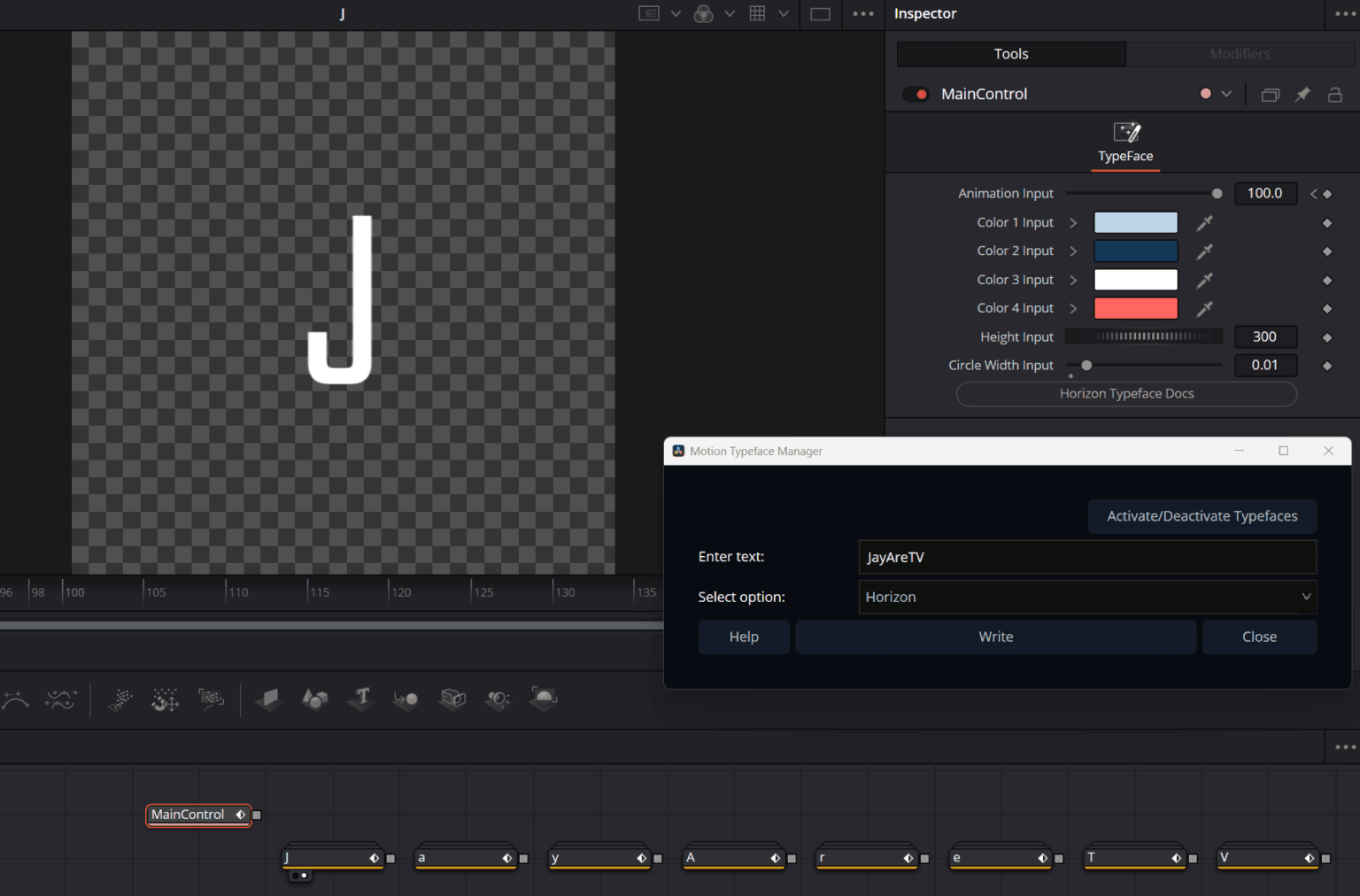 Motion Typeface Manager - JayAreTV