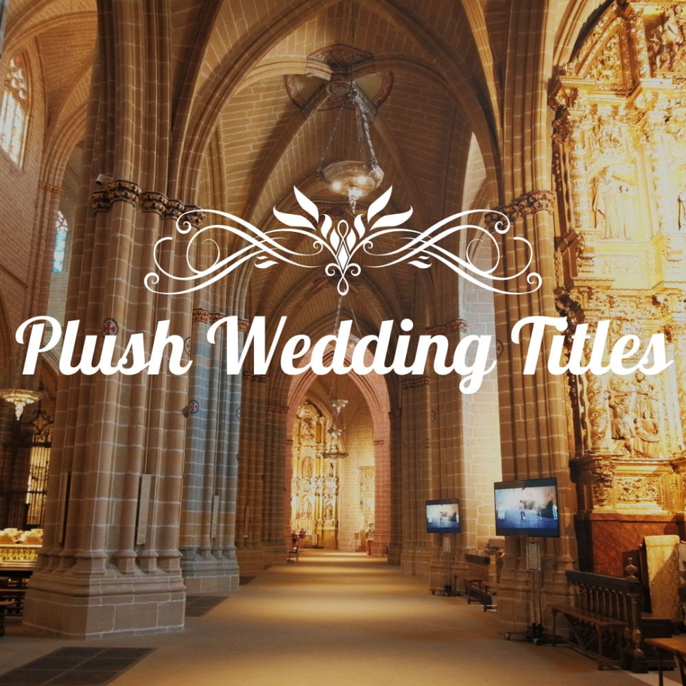 Plush Wedding Titles