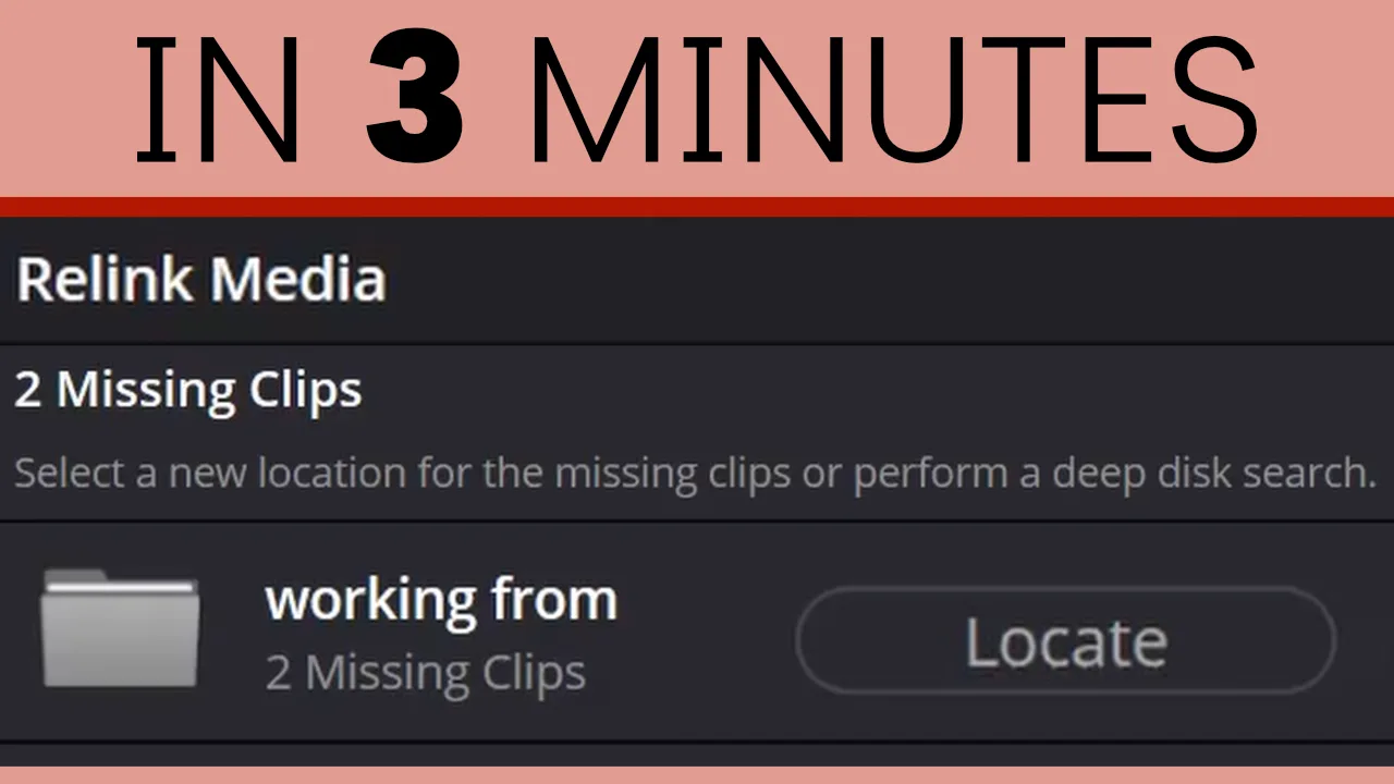 Relink Offline Media in DaVinci Resolve