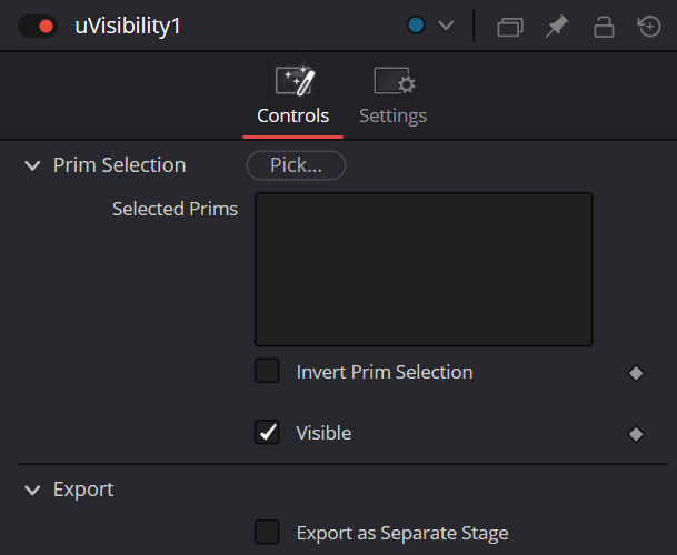 uVisibility Node Controls Tab