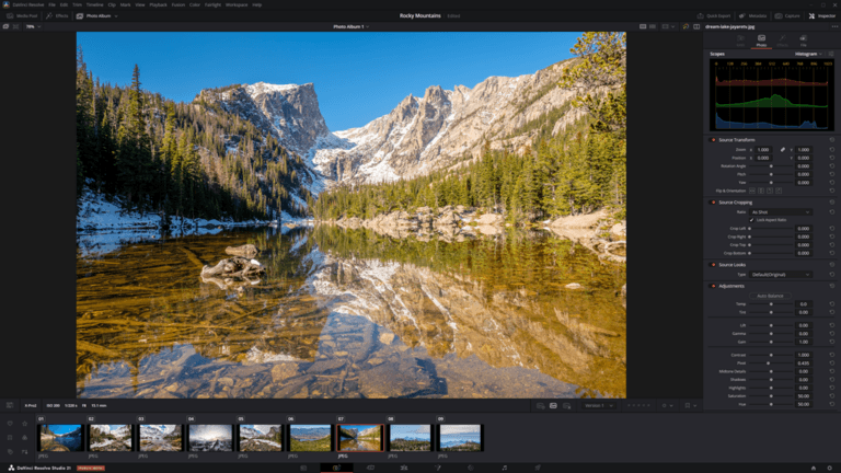 Davinci Resolve 21 New Photo Page